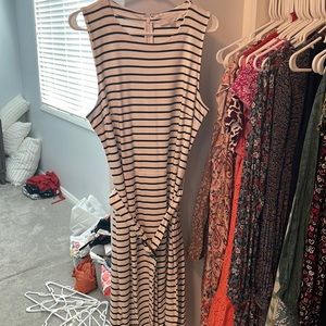 Loft faux wrap belted dress